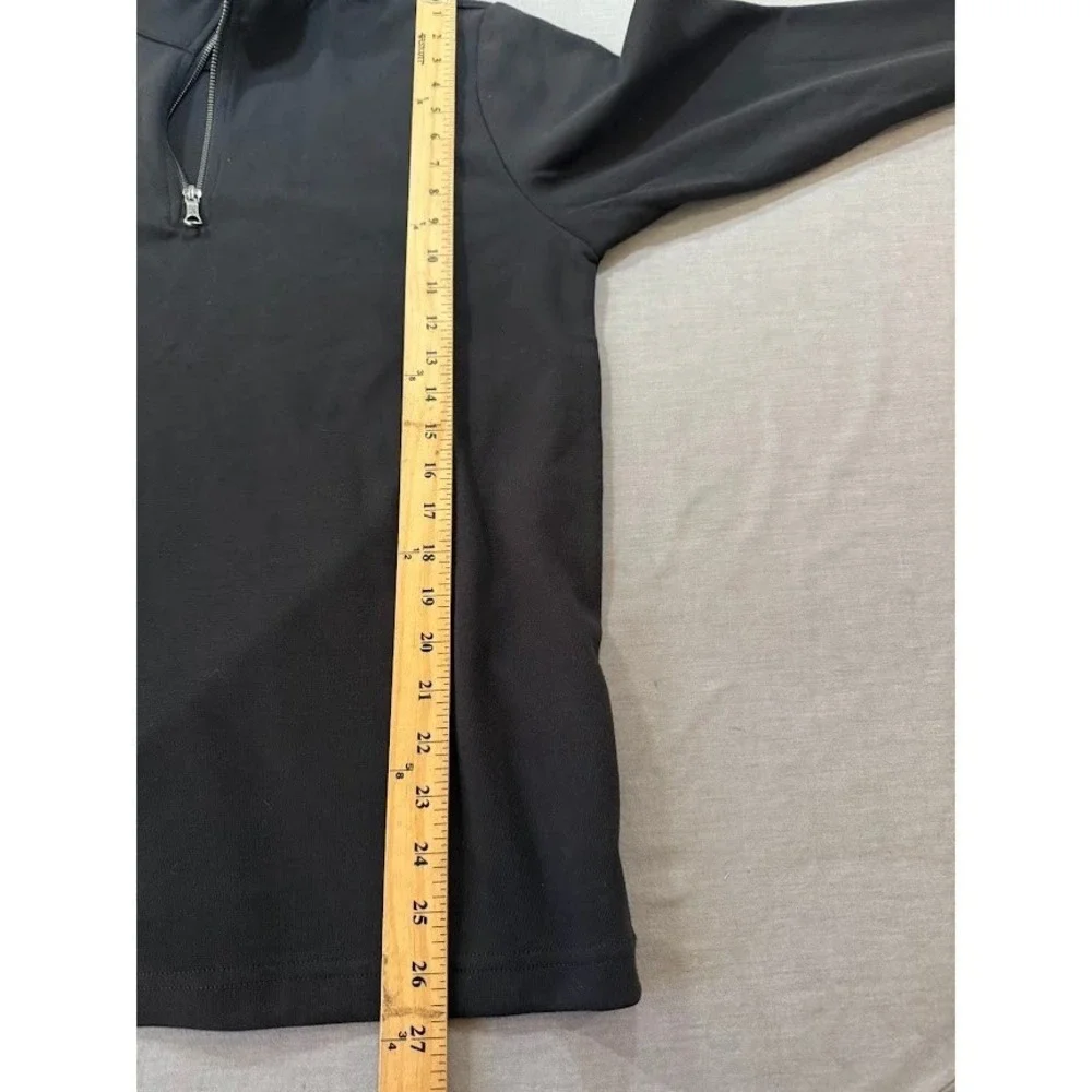 Brooks Brothers Quarter Zip Pullover Sweatshirt Long Sleeve Mens Black S‎ NWOT